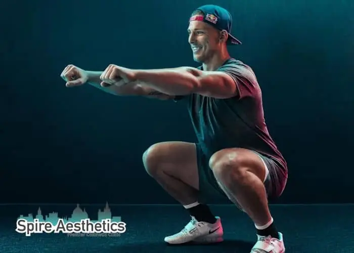 Image of man build leg muscle Chippenham through exercise