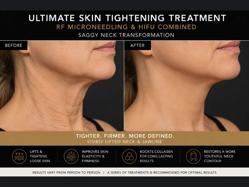 before and after Ultimate skin tightening treatment Chippenham